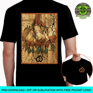 Duck Hunting Shirt Design PNG | Waterfowl Pocket Logo (Digital Download)