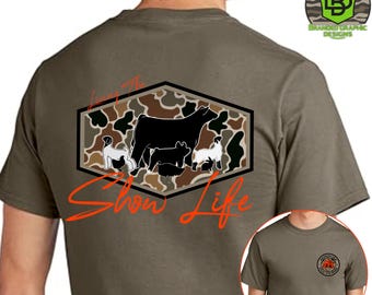 Show Livestock Camo Shirt Design | PNG File | 300 DPI DTF & Sublimation Digital Download