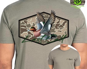 Green Winged Teal PNG, Camo Waterfowl Hunting Design (Digital Download)