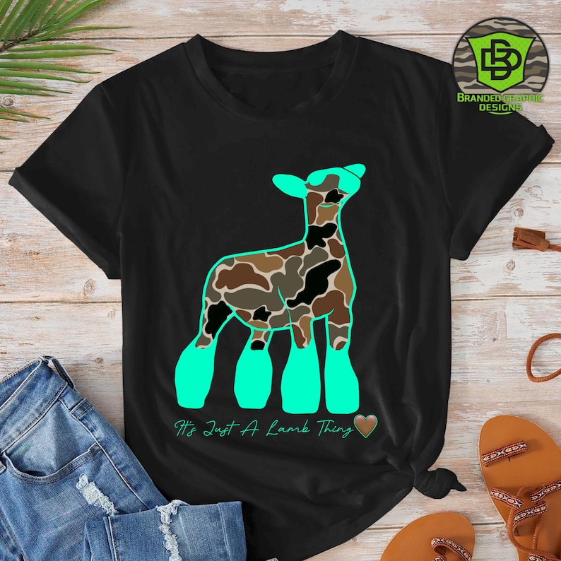 Show Lamb 2 Design pack | Show livestock Shirt Design | 2 PNG Files | Camo lamb | Show Stock Png|DTF & Sublimation Digital Download