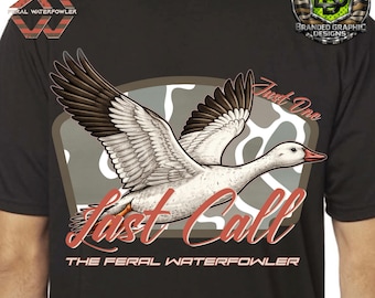Snow Goose Waterfowl Hunting PNG, Vintage Feral Design (Digital Download)