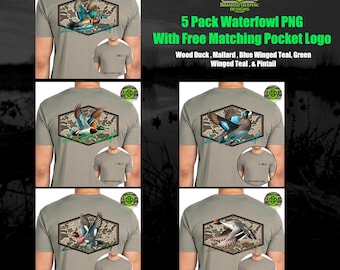 Waterfowl Hunting PNG Bundle, Camo Duck Graphics (Digital Download)
