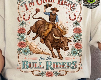 Bull Riders PNG | Western Cowboy Graphic (Digital Download)