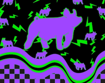 Show Pig Tumbler Design (PNG Digital Download)