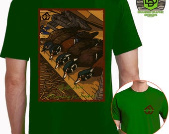 Wood Duck Hunting Shirt Design PNG | Waterfowl Pocket Logo (Digital Download)