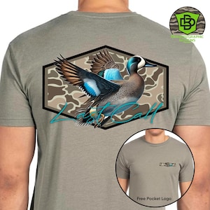 Blue Wing Teal Duck Camo Design, Waterfowl Hunting PNG (Digital Download), Back to School Png
