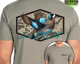 Blue Wing Teal Duck Camo Design, Waterfowl Hunting PNG (Digital Download)