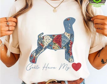 Show Livestock Goat Design | Faux Quilt Goat Png| PNG File| Show Livestock | Mom Era | Print On Demand | Farm Animal Png| Faux Crochet Goat