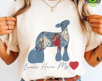 Show Livestock Lamb Design | Faux Quilt Sheep Png| PNG File| Show Livestock | Mom Era | Print On Demand | Farm Animal Png| Faux Crochet Lamb