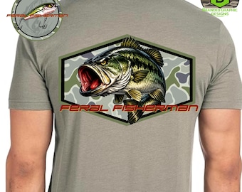 Fishing PNG, Vintage Camo Design (Digital Download, Print on Demand , Gifts for boyfriend, Digital Products, Men’s Shirts
