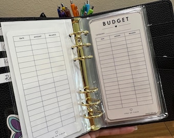 Budget trackers for cash management double sided