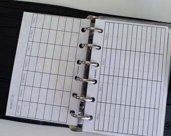 Printable ADHD monthly planner adult, monthly calendar inserts for A7, pocket rings planner size 180