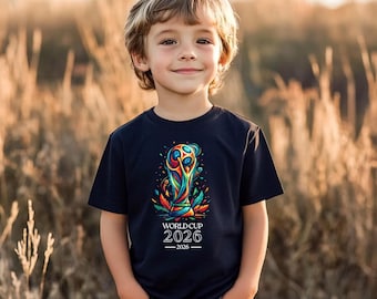 Youth world Cup 2026 T-Shirt, Soccer Flags Graphic Tee - World Cup t shirt for child - Child USA world cup shirt, 2026 World cup tee