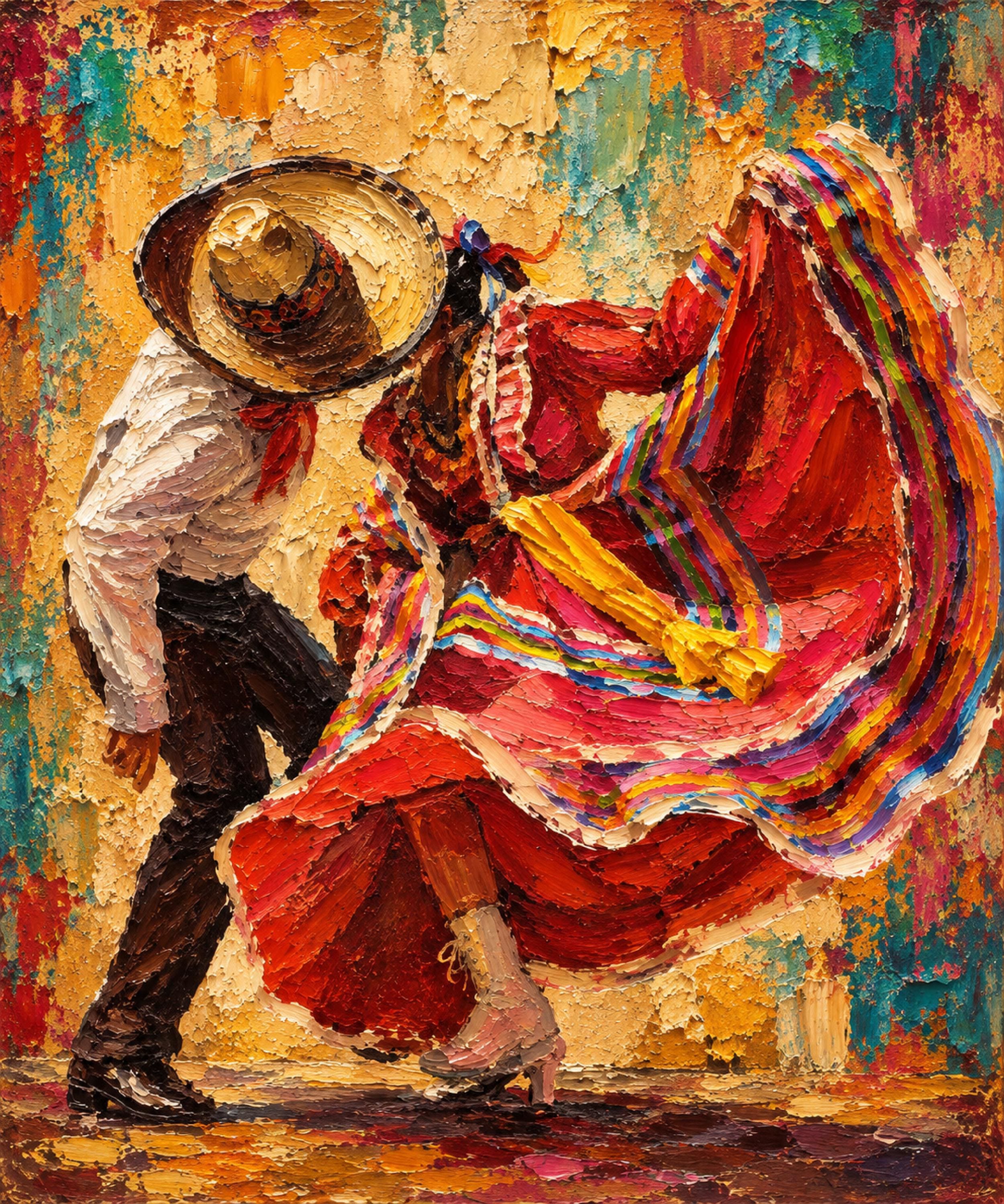 Mexican Couple Dancing Wall Art - Etsy