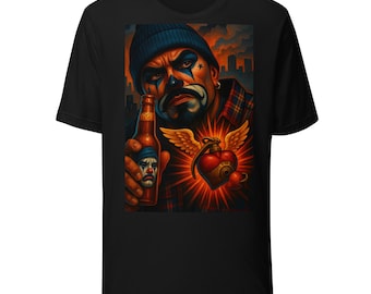 Clown Herz Grafik T-Shirt - Arte Chicano Urbano, Street Style