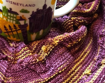 Sweet Royalty Shawl Knitting Pattern: Triangle Shawl with Crowns