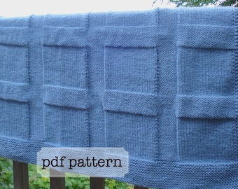Off The Grid Knit Throw Pattern: Beginner Friendly Afghan (PDF Pattern)