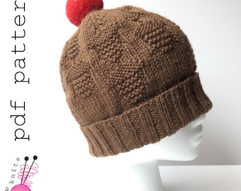 Chip and Dale cosplay pattern - acorn hat knitting pattern - beanie knitting pattern - Halloween costume knitting pattern
