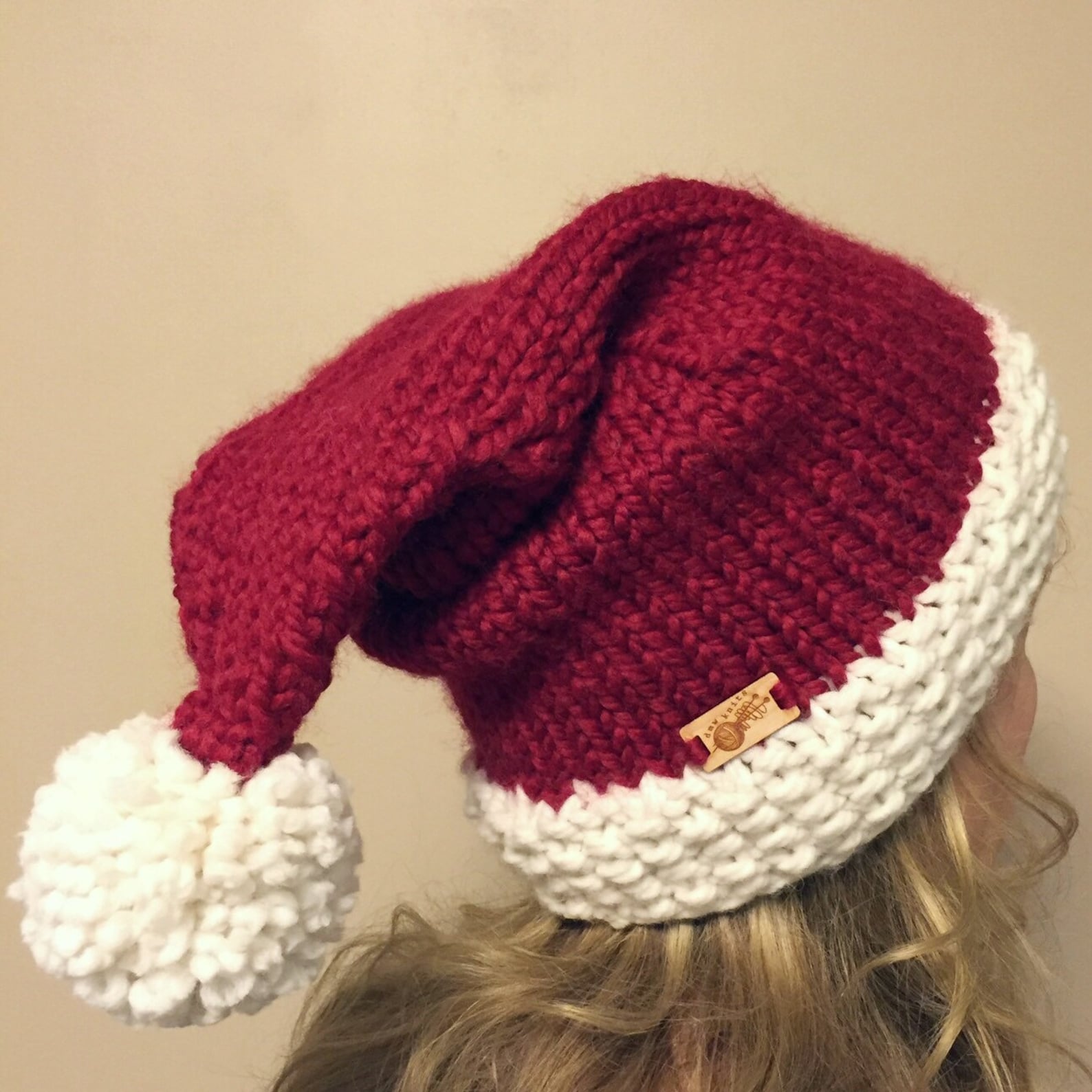 Chunky knit Santa hat Santa hat Christmas hat hostess gift Etsy