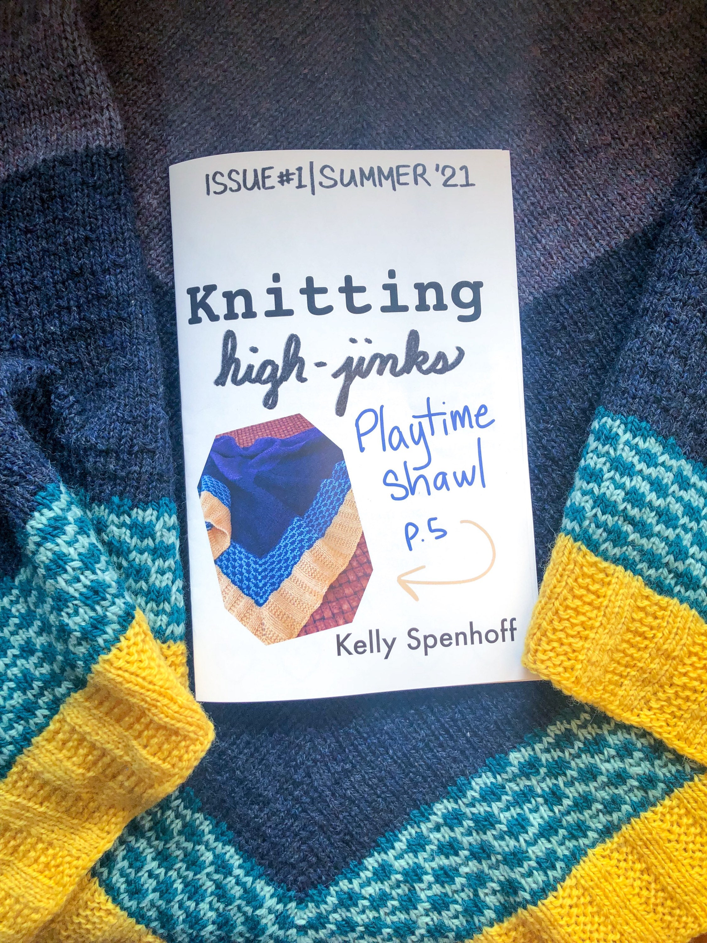 Knitting Highjinks Zine Issue 1 Featuring Exclusive Shawl Etsy