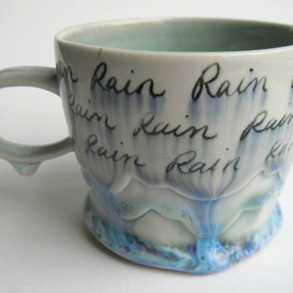 MADE TO ORDER Small Rain Cloud Porcelain Mug