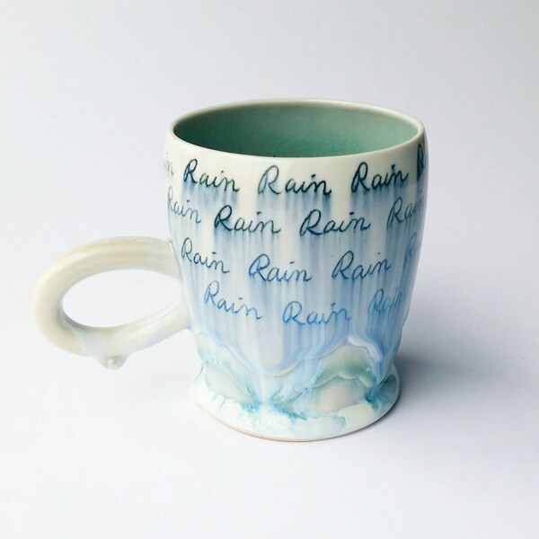 READY TO SHIP Rain Cloud Porcelain Mug