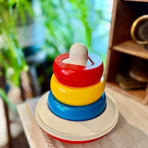 VTG Tupperware Tuppertoys toddler developmental stacking toy.