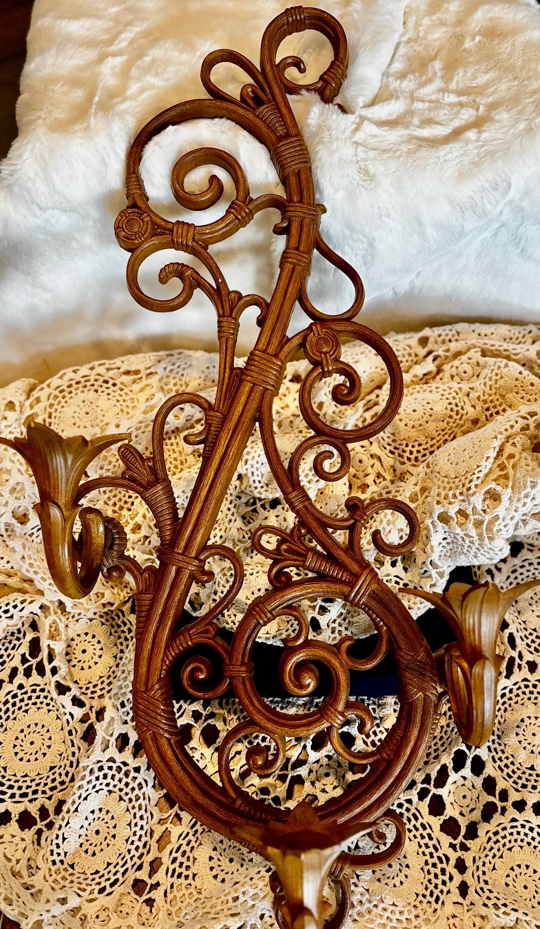 1970s SYROCO USA製 ヴィンテージ壁飾り 鳥と木 Vintage Syroco Wall