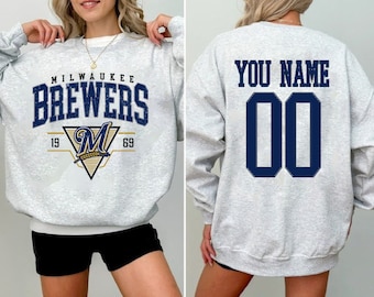 Personalized Name and Number Milwaukee Brewers shirt | Milwaukee Baseball Shirt | Milwaukee EST 1969 shirt | Vintage Baseball Fan Shirt