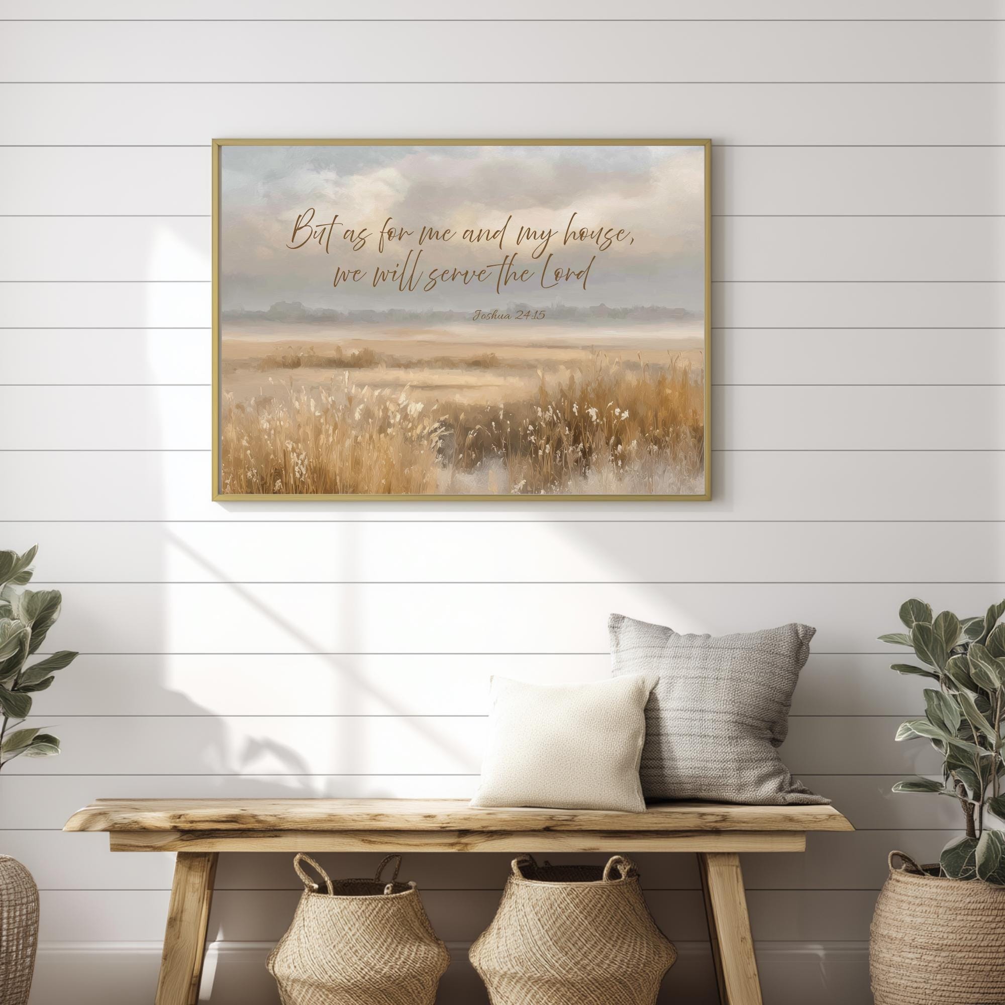 Rustic Background With Scripture Minimalist Scripture Christian Canvas, Vintage Meadow Landscape, Rustic ...