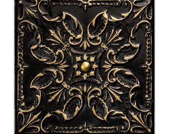 Obsidian Faux Metal Tile Panels | 6x6 and 12x12 Peel & Stick Wall Tiles