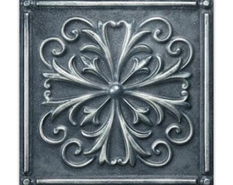 Brushed Slate Faux Metal Tile Panels | 6x6 and 12x12 Peel & Stick Wall Tiles