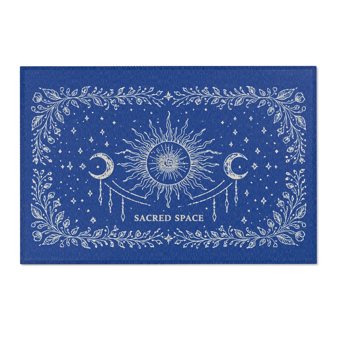 Celestial Sun and Moon 36x24 Area Rug, Bohemian Accent Rug ...