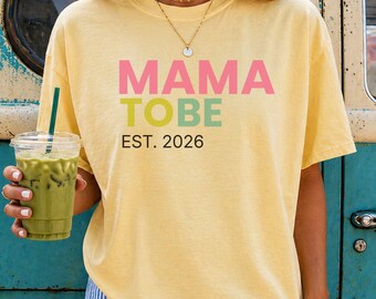 Pregnancy Announcement Shirt, Mama To Be Shirt, Grandma To Be Gift, Grandad To Be Tee, Auntie Uncle Reveal Shirt Est 2026