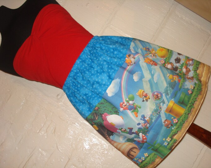 Super Mario Brothers Skirt Retro Gamer Nintendo Skirt Geek Etsy