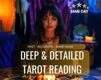 In-Depth Love Tarot Reading, Same Hour Psychic Reading, Soulmate & Twin Flame Insights, Detailed Love Reading, Relationship Future Reading