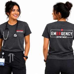 Emergency Department T-Shirt | Personalized Medical Staff Gift | Unisex ER Nurse Tee