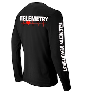 Telemetry Nurse Unisex Short & Long Sleeve T-Shirt | Cardiac Unit Shirt | 100% Cotton Medical Apparel