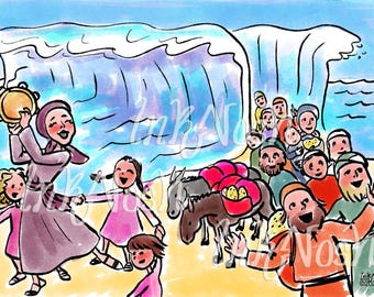 Parshat Beshalach - Shirat HaYam, splitting of the sea scene