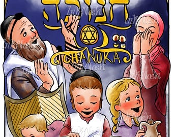 Complete Chanuka story coloring sheets