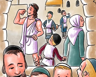 Chanukah Story coloring sheets