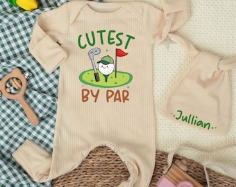 Golf Baby Outfit, Cutest By Par Bodysuit, Funny Baby Shower Gift, Trendy Golf Baby Clothes, Gender Neutral Baby Clothing, Golfing Lover