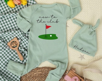 New To the Club Baby Bodysuit, Golf Baby Clothes, Future Golfer Coming Home, Custom Golf Newborn Outfit, Golf Fan Gift, Baby Shower Gift