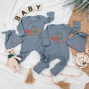 Womb Mates Twin Baby Outfit, Matching Funny Twin Rompers, Custom Newborn Clothes, Cute Gift for Twins, Baby Shower Gift, Best Friend Twin