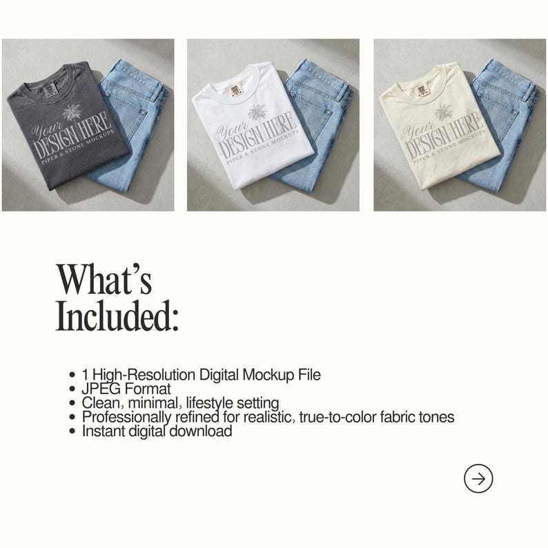 The image is a collage of three images showing different styles of t-shirts and jeans, with a focus on the design and color of the clothing.