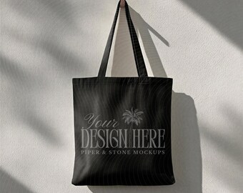 Cotton canvas tote bag mockup, OAD113 liberty bags, black, lifestyle shopping bag, for POD sellers, high-res JPG, instant download