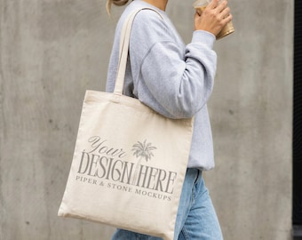 Cotton canvas tote bag mockup, OAD113 liberty bags, natural, lifestyle shopping bag, for POD sellers, high-res JPG, instant download