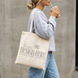 Cotton canvas tote bag mockup, OAD113 liberty bags, natural, lifestyle shopping bag, for POD sellers, high-res JPG, instant download