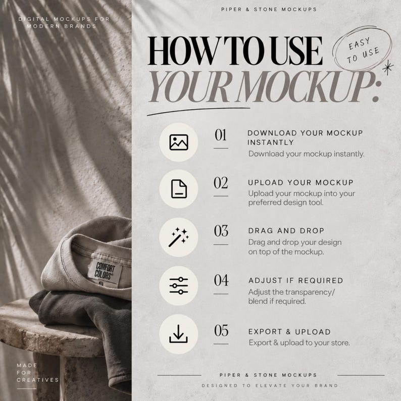 The image is a digital mockup for modern designs, designed to elevate your brand.