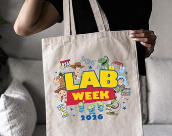 Bolso de mano de la Semana del Laboratorio de Toy Story de Disneyland 2026, bolso de hombro de Buzz Lightyear y Woody para el Laboratorio, bolso de mano para el Equipo del Laboratorio y el Asistente del Laboratorio.